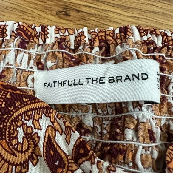 Faithfull the Brand Juniper Midi Dress Sable Paisley US 8 - Picture 13 of 16